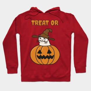 Crying Cat Meme In Jack O Lantern For Halloween Hoodie